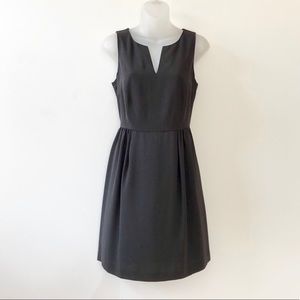 Loft Split Neck Black Dress